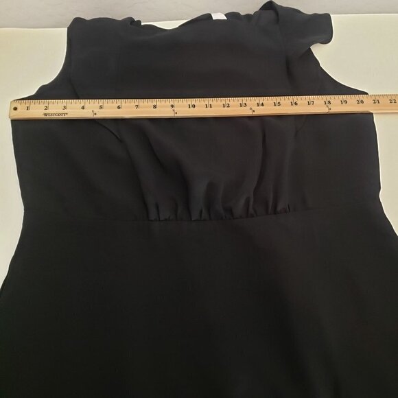 Loft Ruffle sleeve black dress size 14 NWT - Picture 6 of 8
